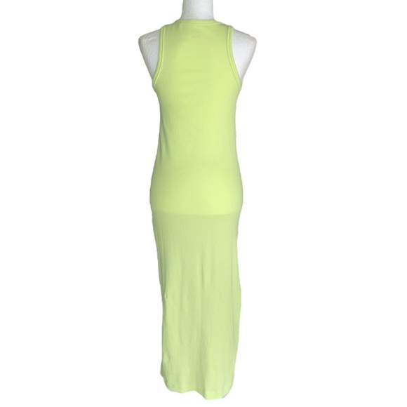 COS Yellow Green Ribbed Organic Cotton Tank Maxi Dress - S - Picture 10 of 15